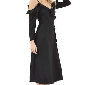 Topshop Cold Shoulder Wrap Dress